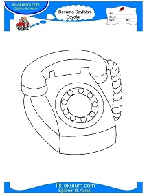 Çocuklar İçin Telefon Boyama Sayfaları 